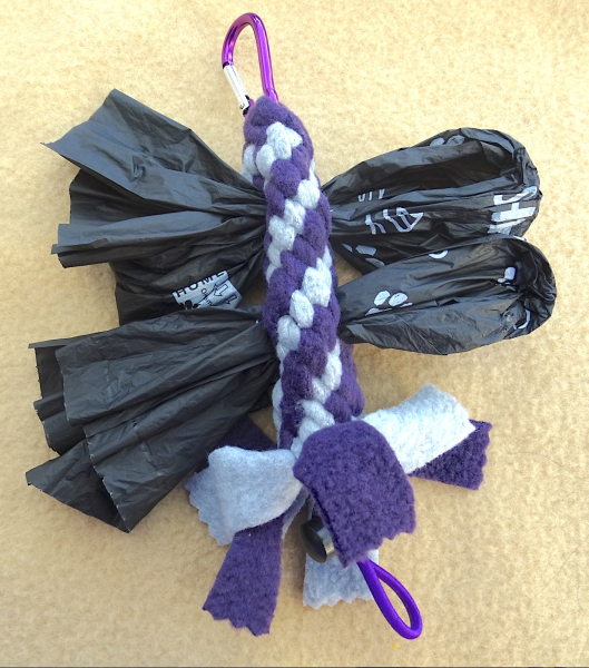 Kotbeutelhalter, Lila, Grau