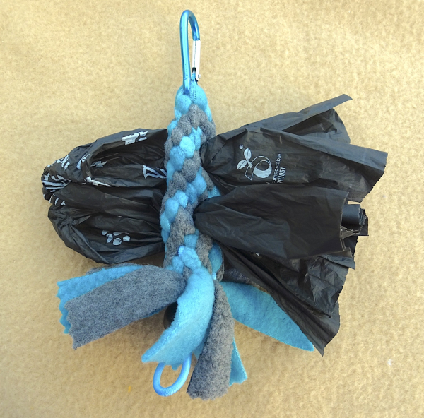 Kotbeutelhalter, Türkis, Grau